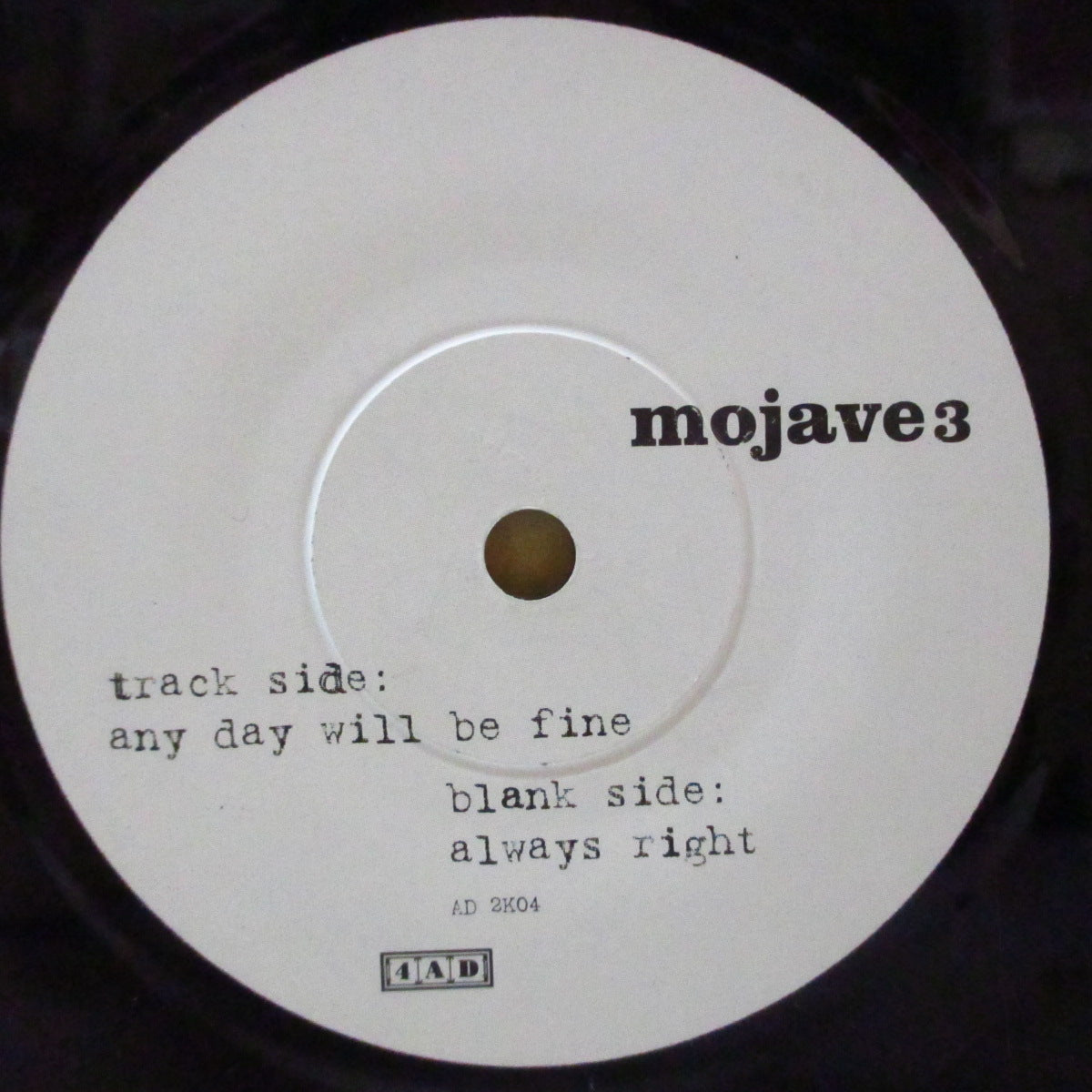 MOJAVE 3 (モハーヴィ・スリー) - Any Day Will Be Fine (UK オリジナル 7インチ+マット固紙ジャケ)