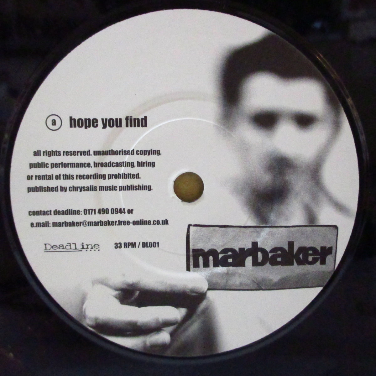 MARBAKER (マーベイカー) - Hope You Find (UK オリジナル 7インチ+光沢固紙ジャケ)