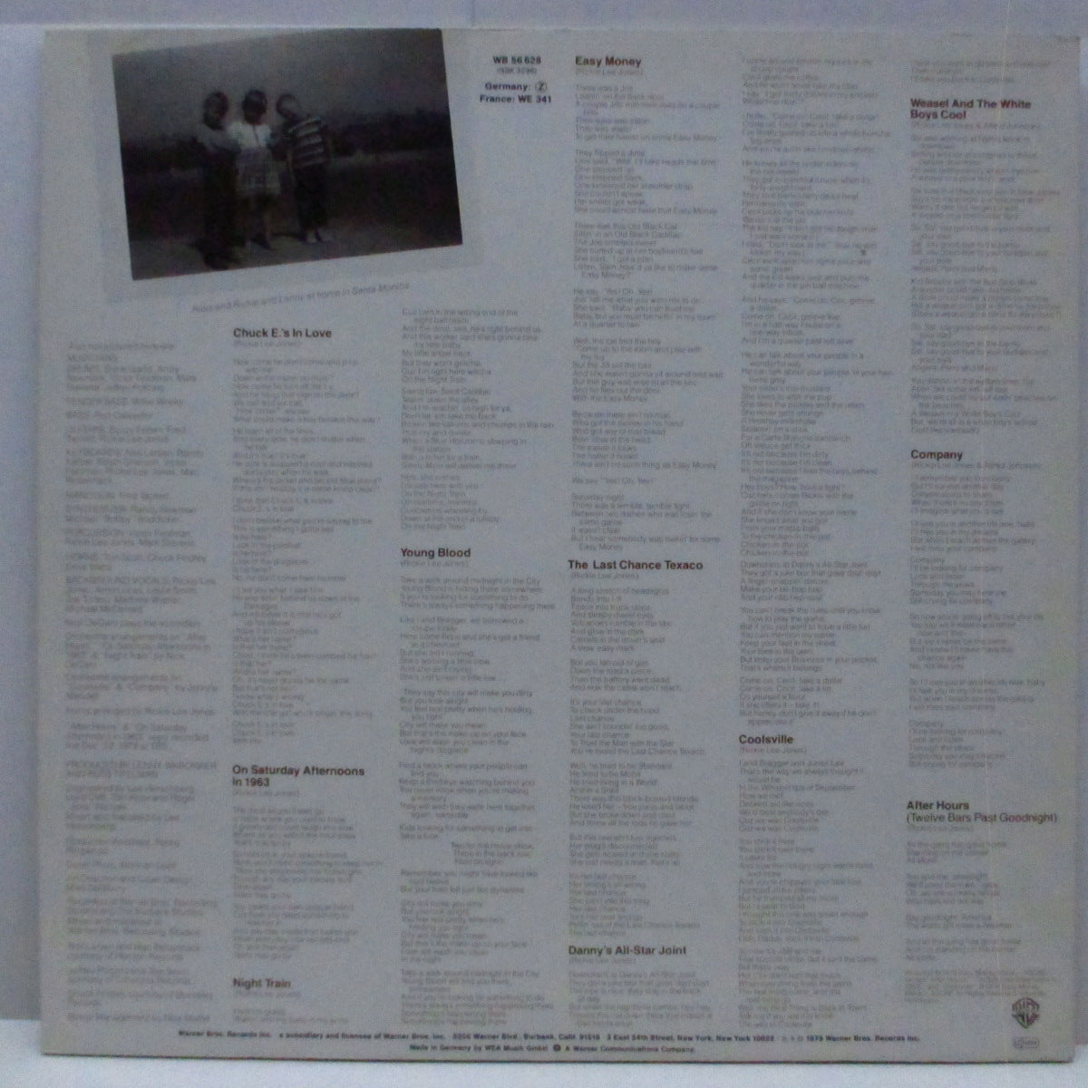 RICKIE LEE JONES (リッキー・リー・ジョーンズ) - Rickie Lee Jones (1st) (EU 80's 再発 LP/バーコード無し光沢ジャケ)