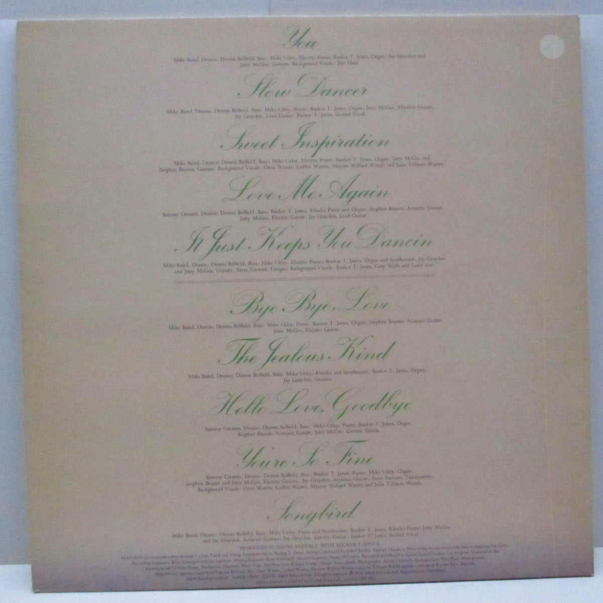 RITA COOLIDGE (リタ・クーリッジ) - Love Me Again (UK オリジナル LP/光沢見開きジャケ)