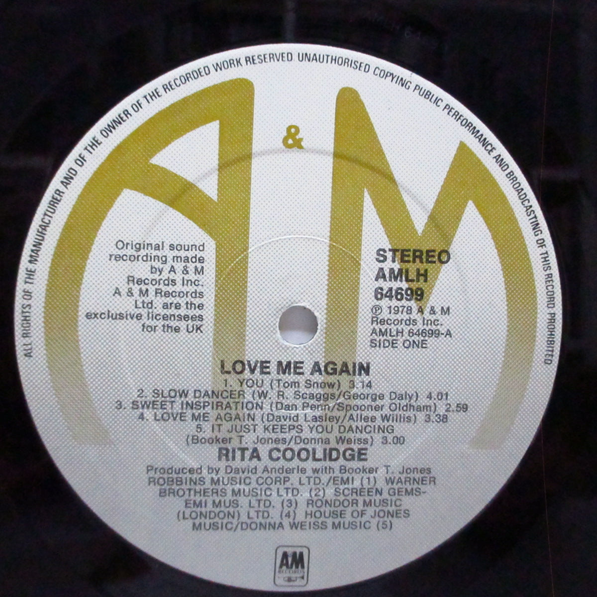 RITA COOLIDGE (リタ・クーリッジ) - Love Me Again (UK オリジナル LP/光沢見開きジャケ)
