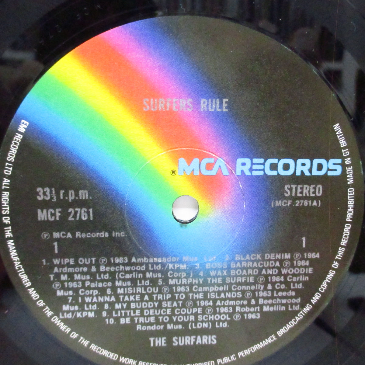 SURFARIS (サファリズ) - Surfers Rule (UK オリジナル LP/両面コーティングジャケ) 全20曲ベスト!