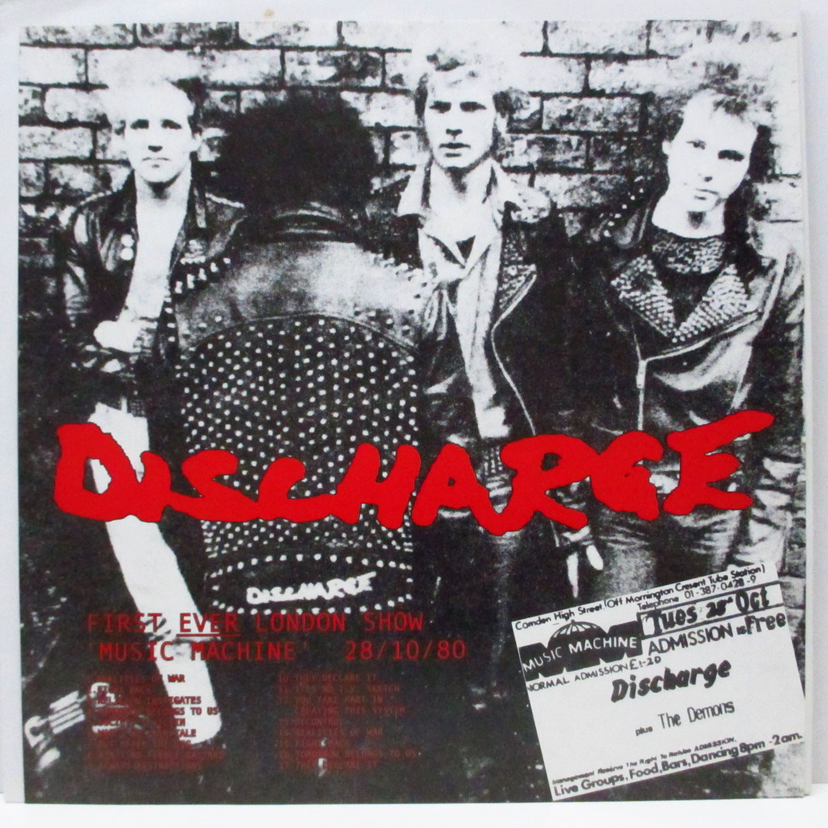 DISCHARGE (ディスチャージ) - First Ever London Show 'Music Machine' 28/10/80 (UK 限定プレス LP)