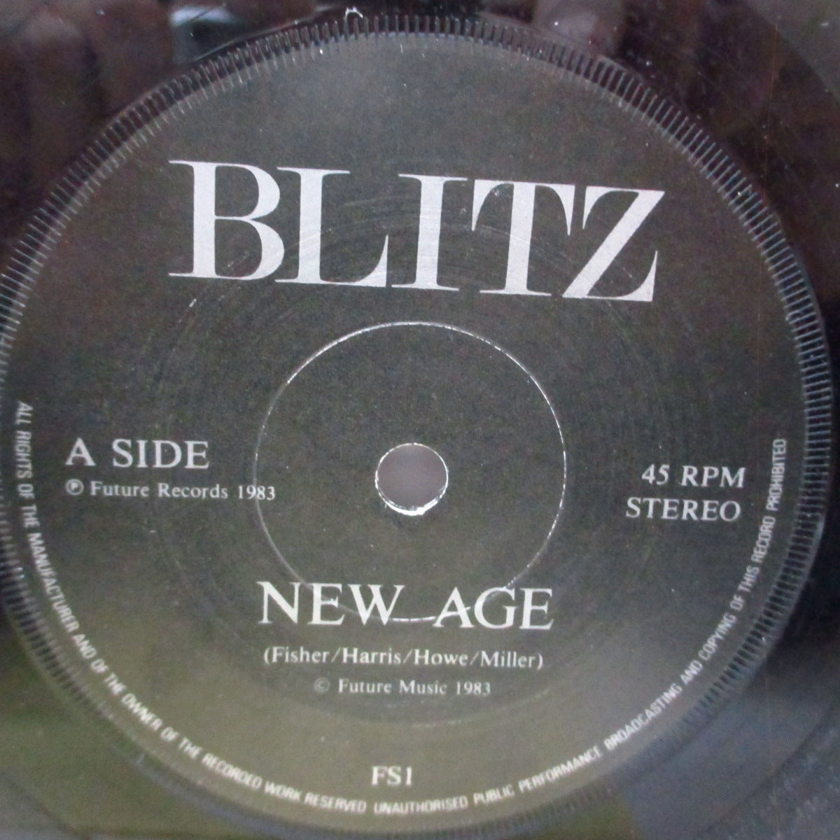 BLITZ (ブリッツ) - New Age / Fatique (UK オリジナル 7"/エンボス加工マット固紙ジャケ) パンク時代最後のシングル !