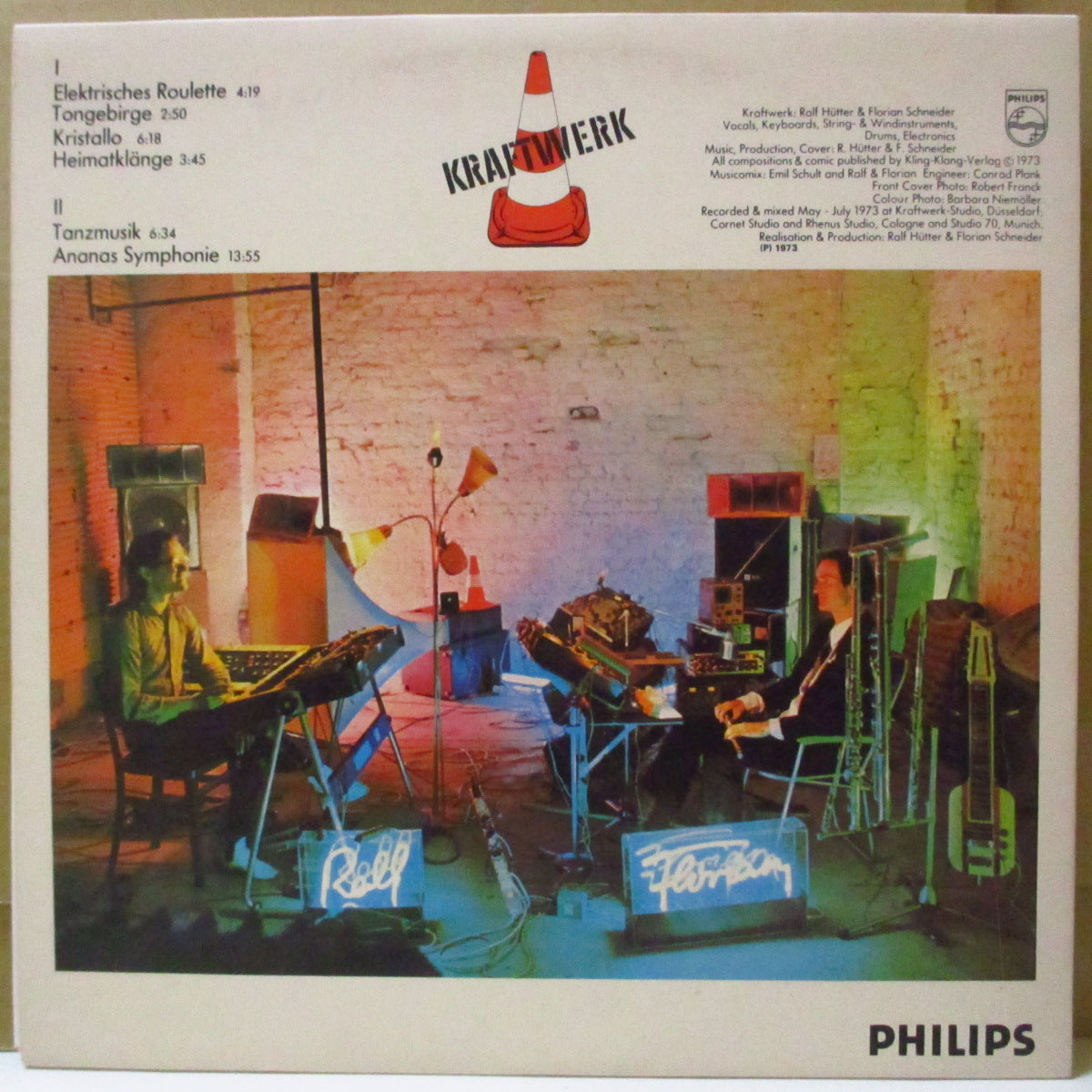 KRAFTWERK (クラフトワーク) - Ralf & Florian (German リプロ再発「全曲クレジット表記ラベ」 LP+特大ポスター/ざら紙ジャケ) '73年3rdアルバム