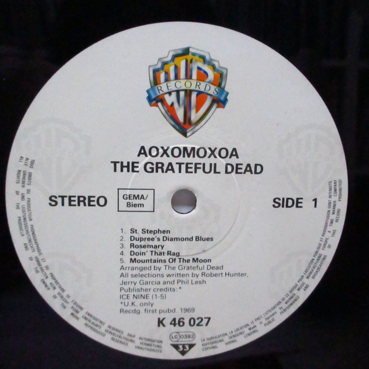 GRATEFUL DEAD (グレイトフル・デッド) - Aoxomoxoa (EU 80's 再発 LP/K 46027) '69年アルバム『アオクソモクソア』!