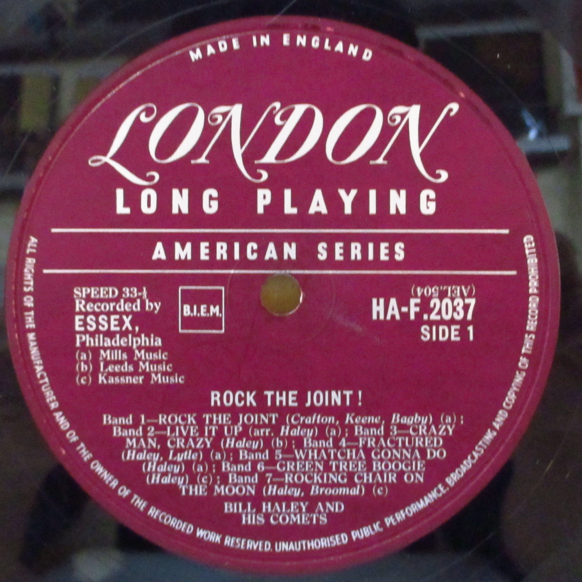 BILL HALEY & HIS COMETS (ビル・ヘイリー&ヒズ・コメッツ) - Rock The Joint (UK '57 初回オリジナル・モノラル LP/両面コーティング折り返しジャケ)英国独自編集米エセックス社期コンピ14曲入り