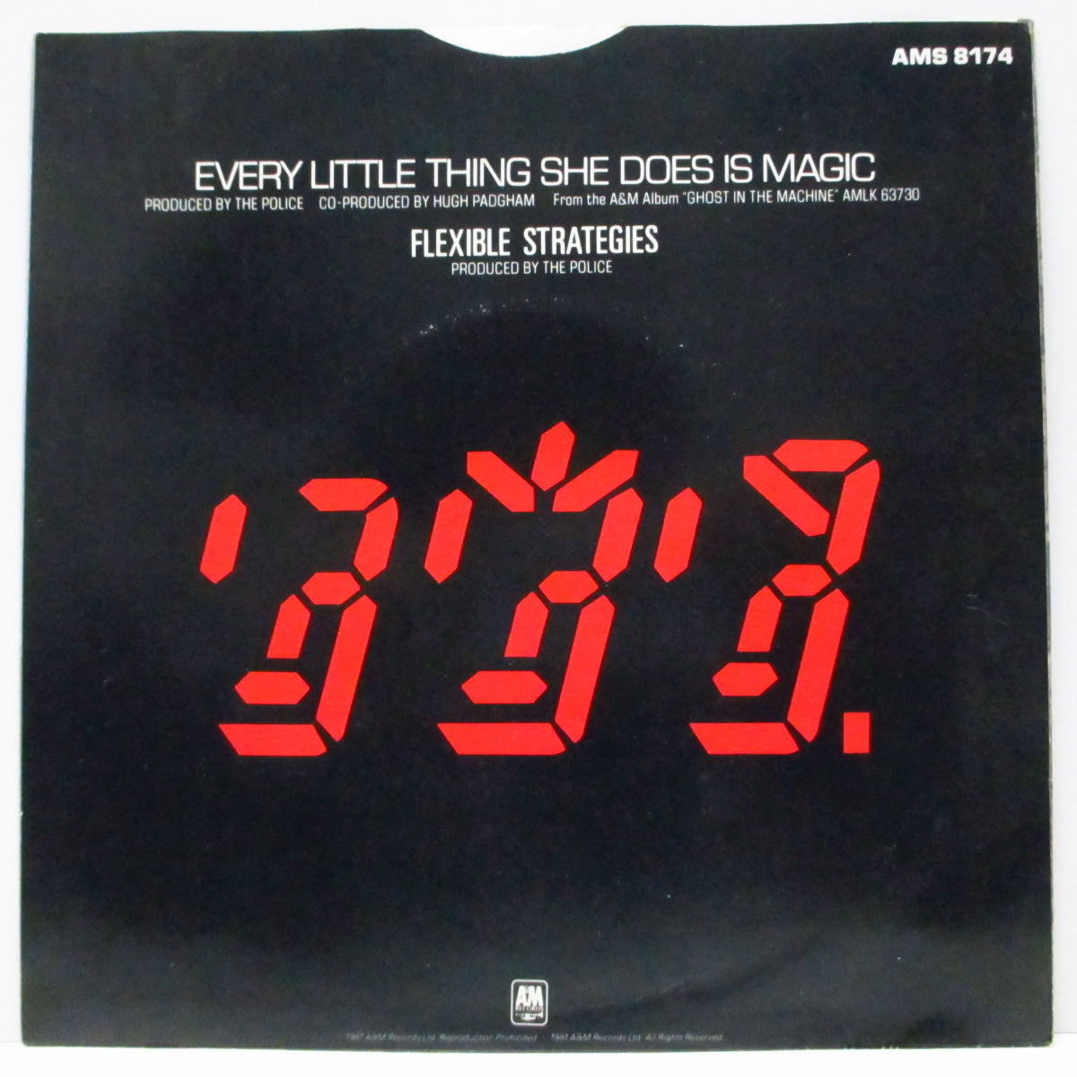POLICE, THE (ザ ・ポリス) - Every Little Thing She Does Is Magic (UK オリジナル「フラットセンター」7"/光沢ソフト紙ジャケ) 両面「POLICE ラベ」バージョン !