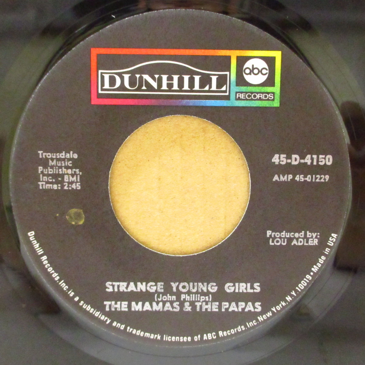 MAMAS & THE PAPAS, THE (ザ・ママス & ザ・パパス) - For The Love Of Ivy (US '68 初回品番「45-D--4150」オリジナル7インチ)フラワー・フォーキーポップ!