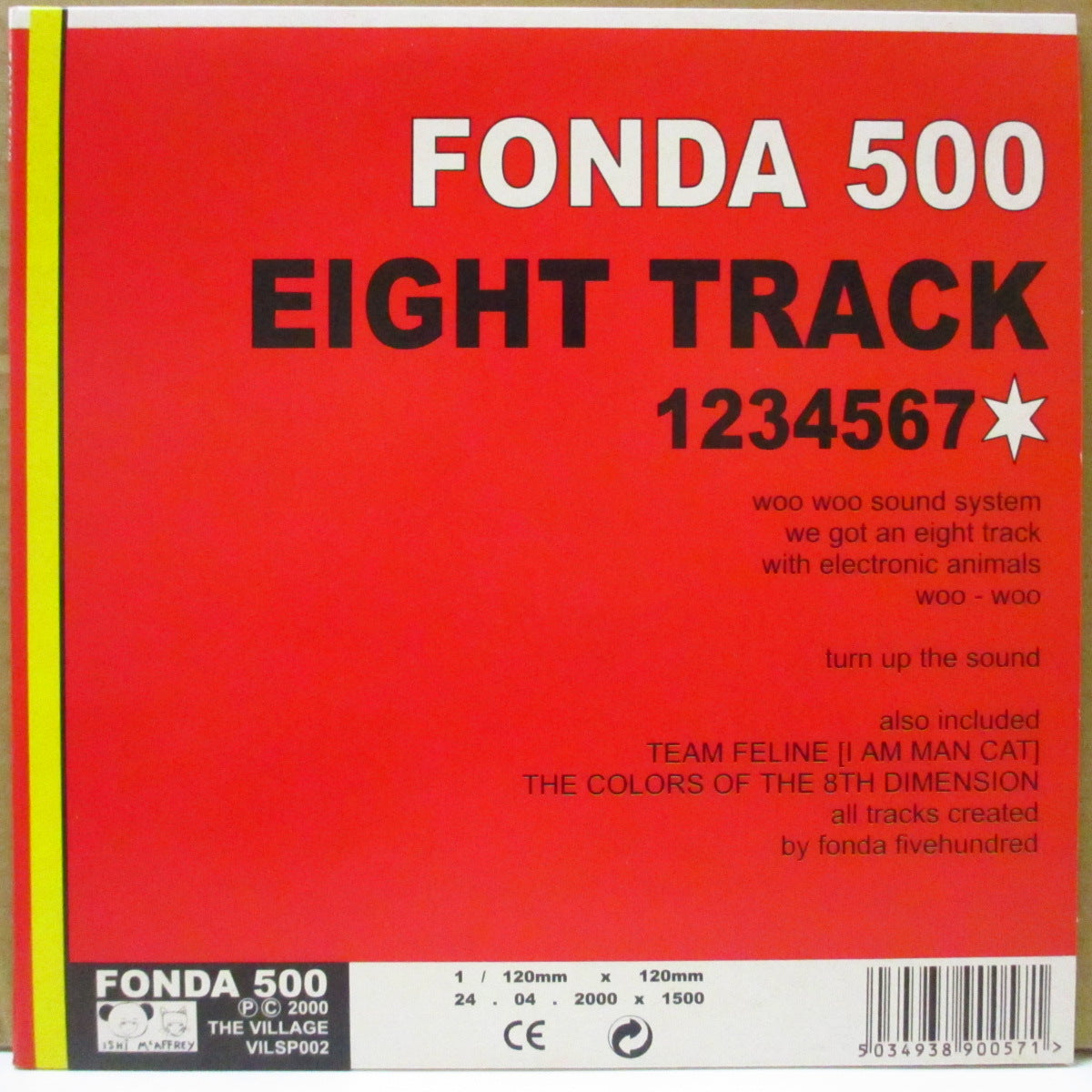 FONDA 500 (フォンダ500) - Eight Track +2 (UK オリジナル 7インチ+光沢固紙ジャケ)