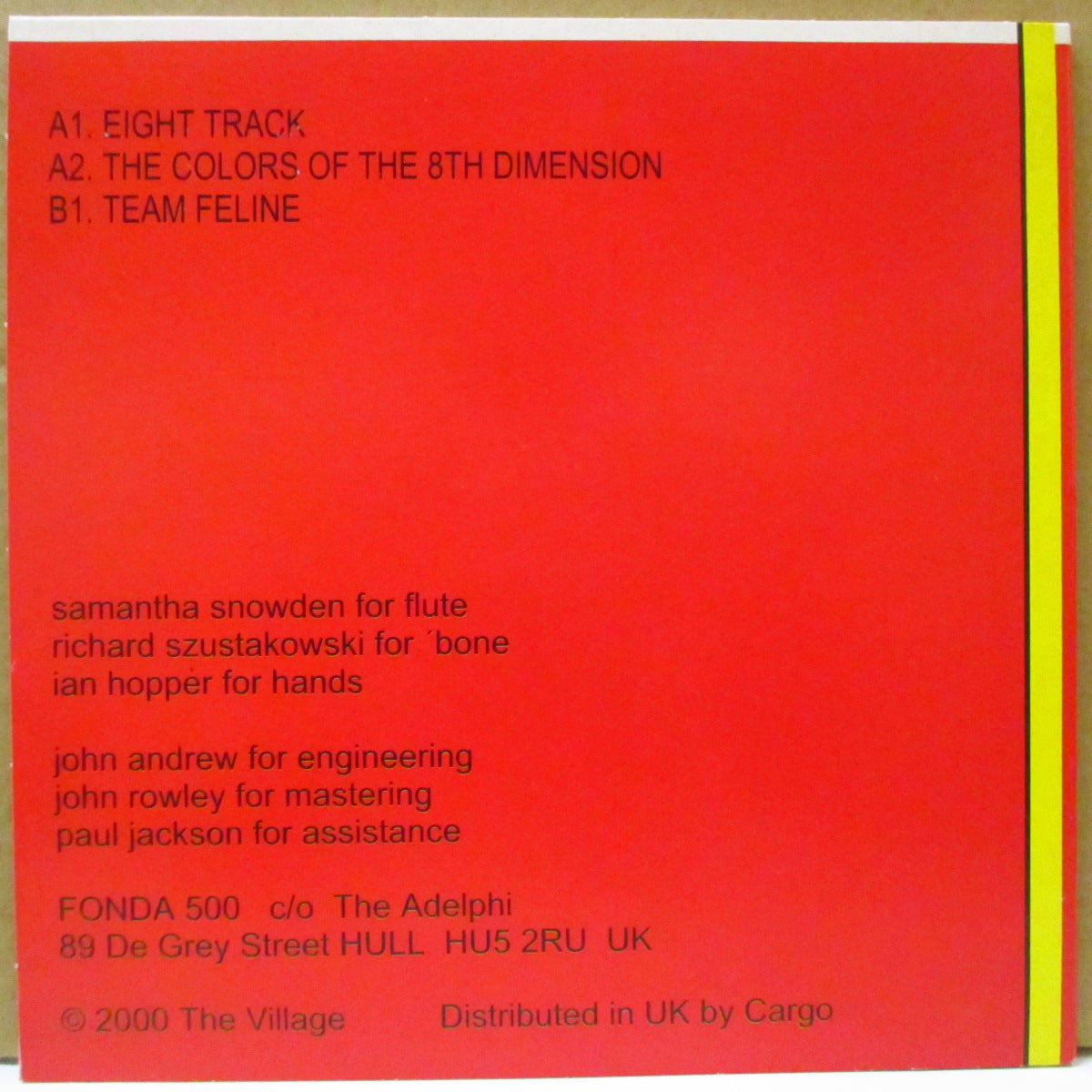 FONDA 500 (フォンダ500) - Eight Track +2 (UK オリジナル 7インチ+光沢固紙ジャケ)