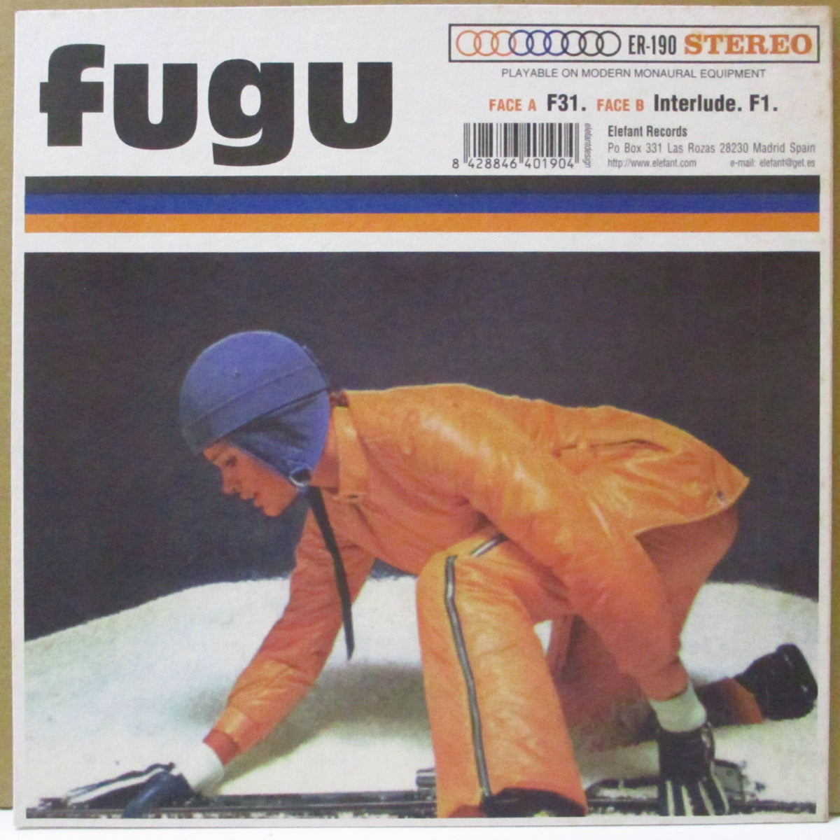 FUGU (フギュ) - F31 +2 (Spain '98 オリジナル3曲入り「ホワイトヴァイナル」 7インチ+ざら紙ジャケ)