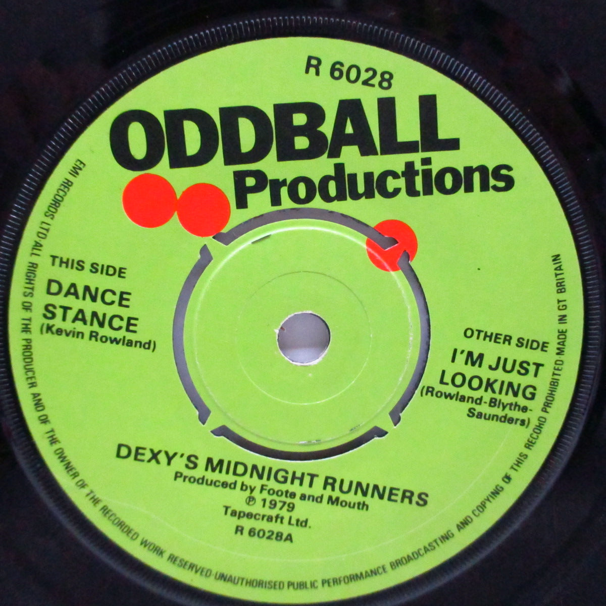 DEXYS MIDNIGHT RUNNERS (ディキシーズ・ミッドナイト・ランナーズ) - Dance Stance / I'm Just Looking (UK オリジナル 7"+光沢固紙折り返ジャケ)
