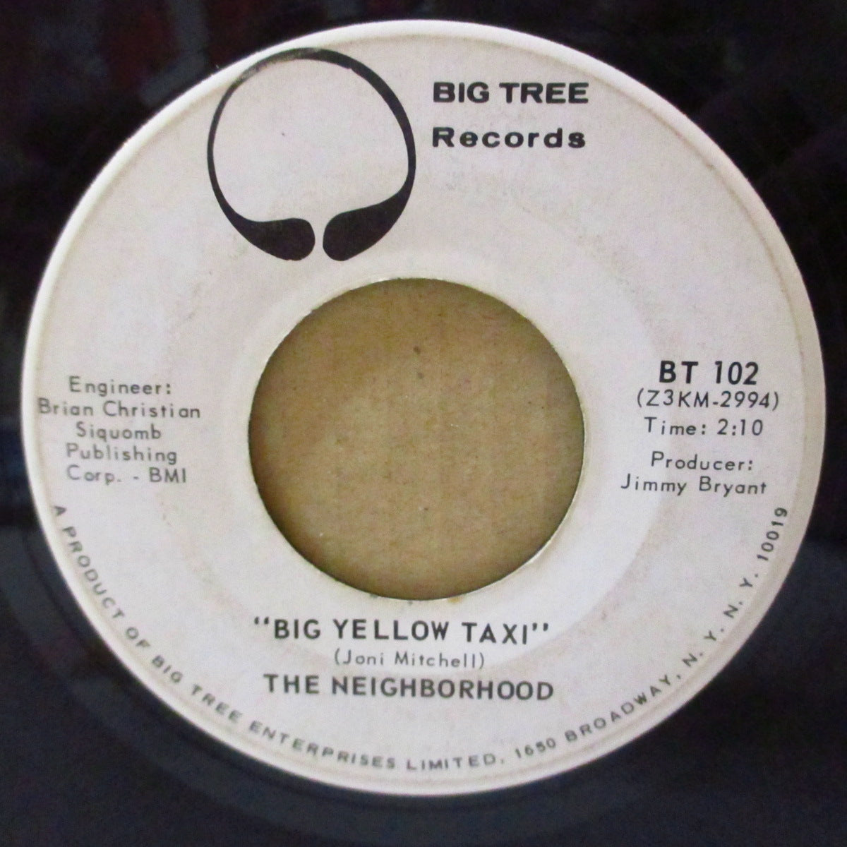 NEIGHBORHOOD, THE (ザ・ネイバーフッド) - Big Yellow Taxi (USオリジナル「白ラベ・バージョン」 7インチ) ジョニ・ミッチェル名曲の好カヴァー!
