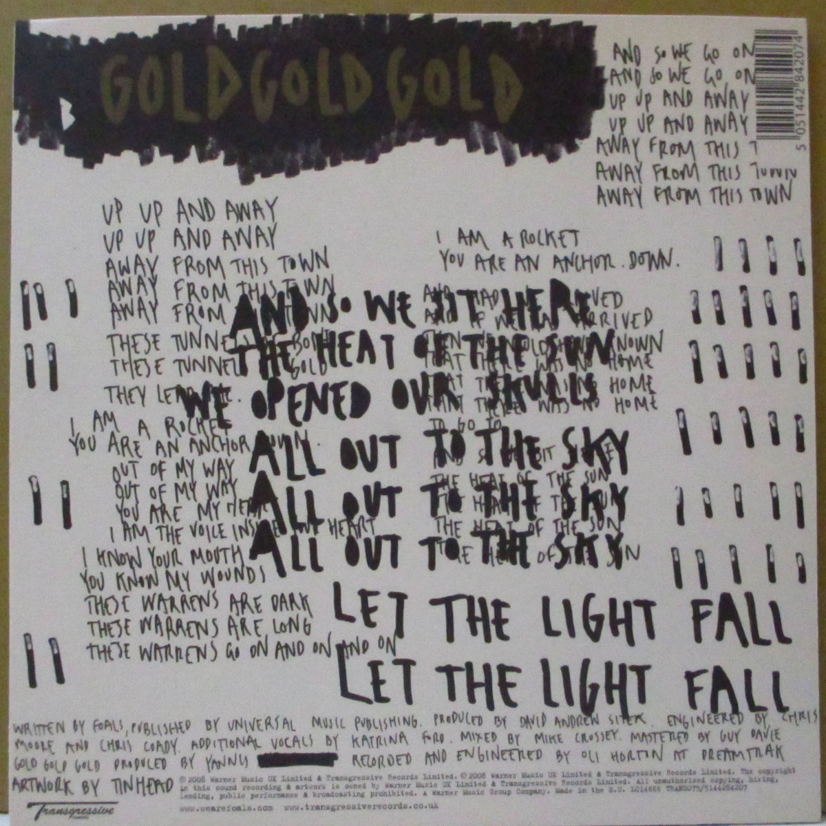 FOALS (フォールズ) - Red Socks Pugie (UK '08 オリジナル「TRANS075」 7インチ+レアステッカー付きマット固紙ジャケ)