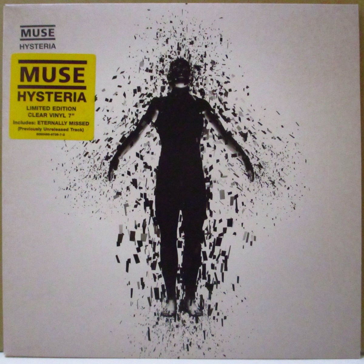 MUSE (ミューズ) - Hysteria (UK '03 限定「クリアヴァイナル」 7インチ+レアステッカー付き光沢固紙ジャケ)