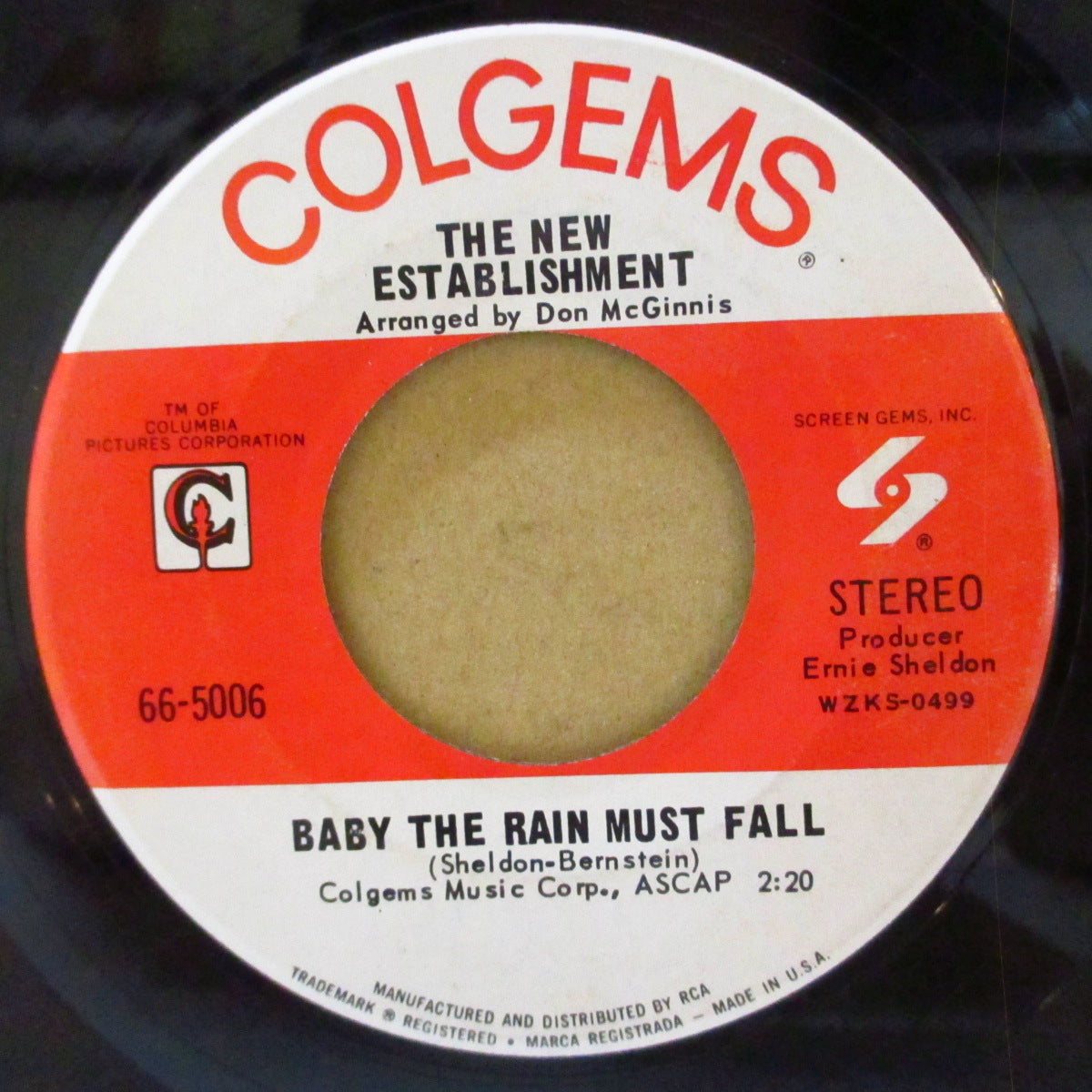 NEW ESTABLISHMENT, THE (ザ・ニュー・エスタブリッシュメント) - (One Of These Days) Sunday's Gonna' Come On Tuesday (US '70 オリジナル7インチ)フォーキー・サンシャインポップ隠れ名曲