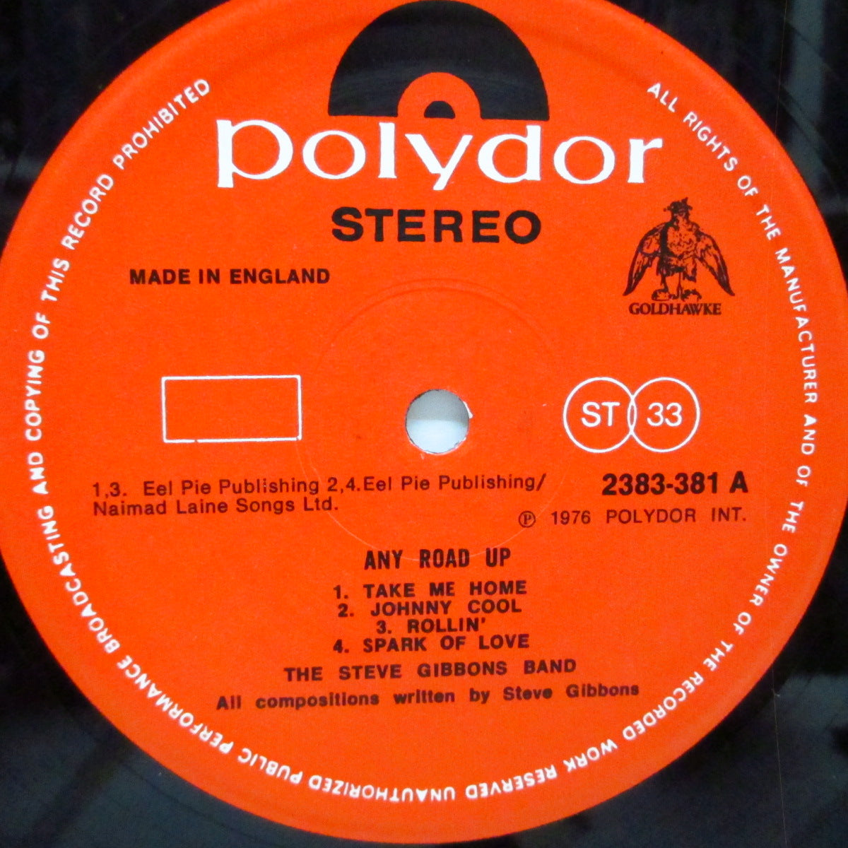 STEVE GIBBONS BAND (スティーヴ・ギボンズ・バンド) - Any Road Up (UK オリジナル LP+インサート/光沢ジャケ) '76年セカンド!