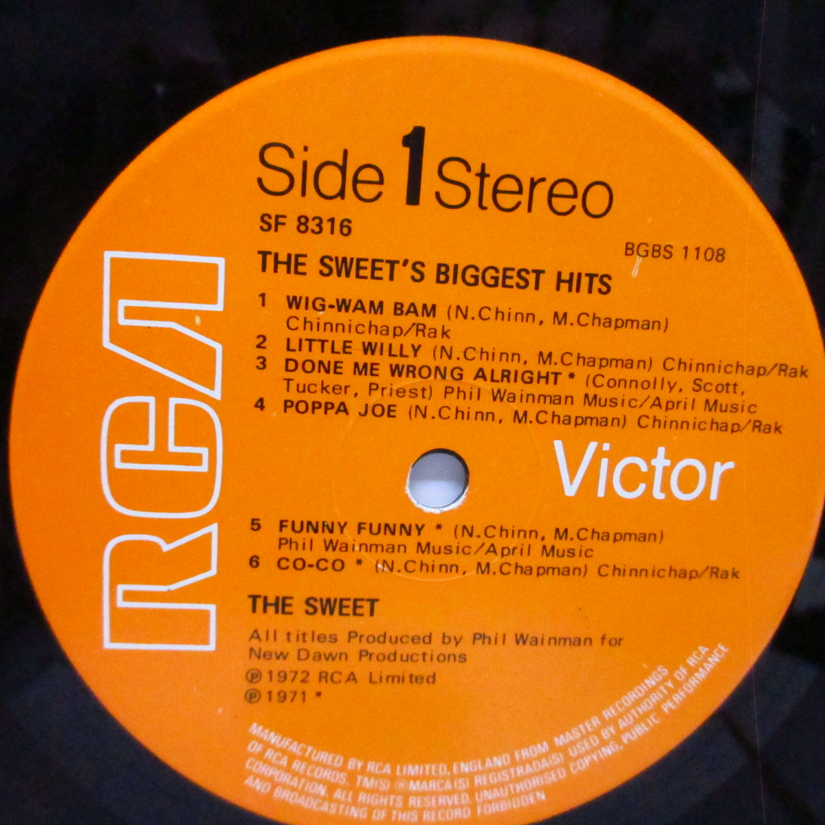 SWEET (スウィート) - The Sweet's Biggest Hits (UK オリジナル LP/表面コーティングジャケ)