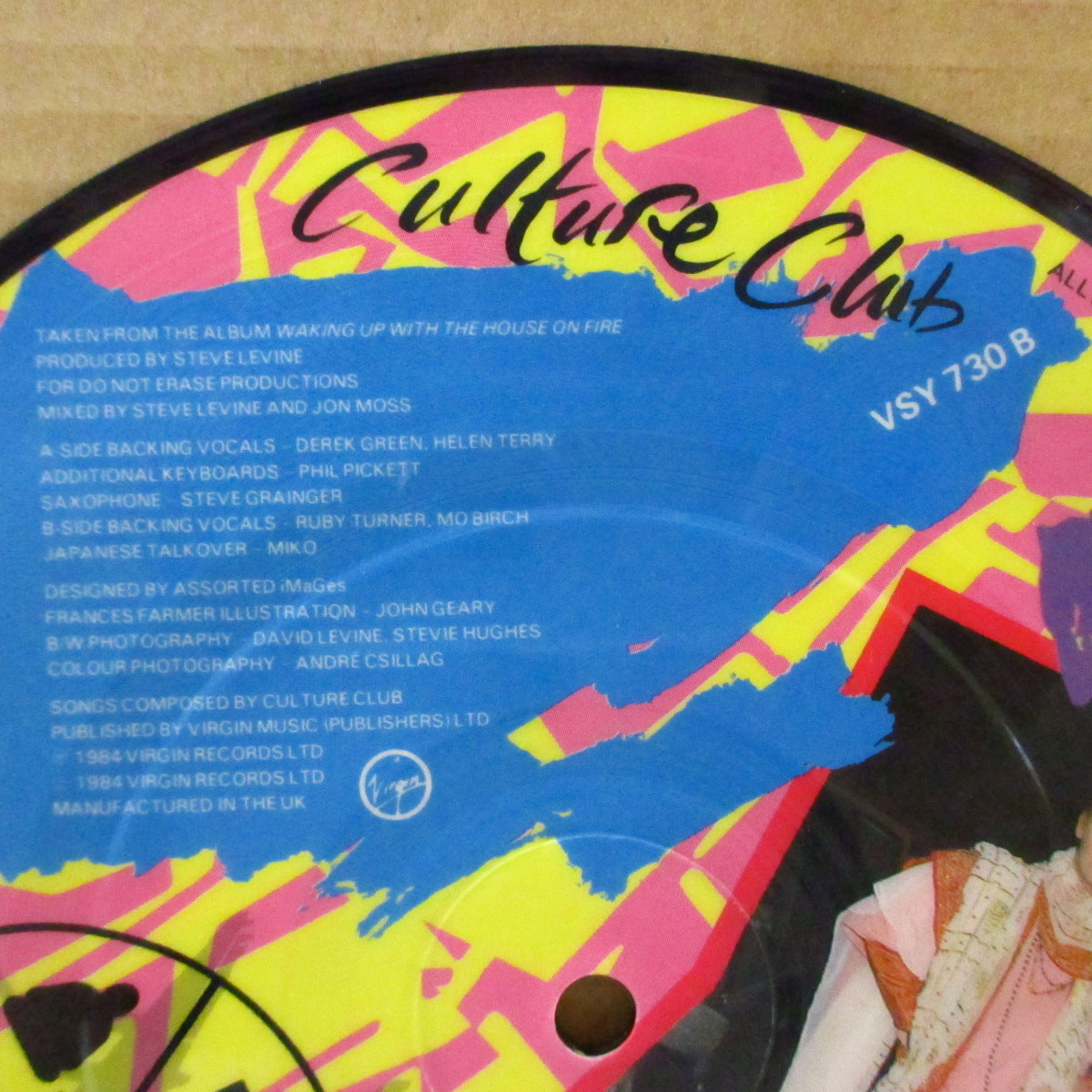 CULTURE CLUB (カルチャー・クラブ) - The Medal Song (UK 限定ピクチャー 7インチ+レアステッカー付きPVC)