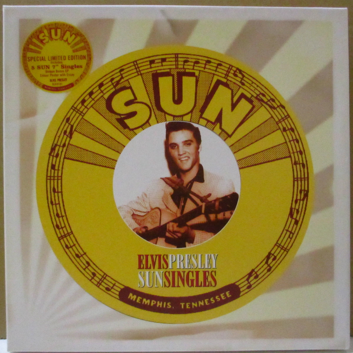 ELVIS PRESLEY (エルヴィス・プレスリー) - Sun SIngles (UK '00 正規限定「黒盤」7インチx6枚組ボックスセット) SUN社期5枚の復刻プラス。コレクタブル!美品。