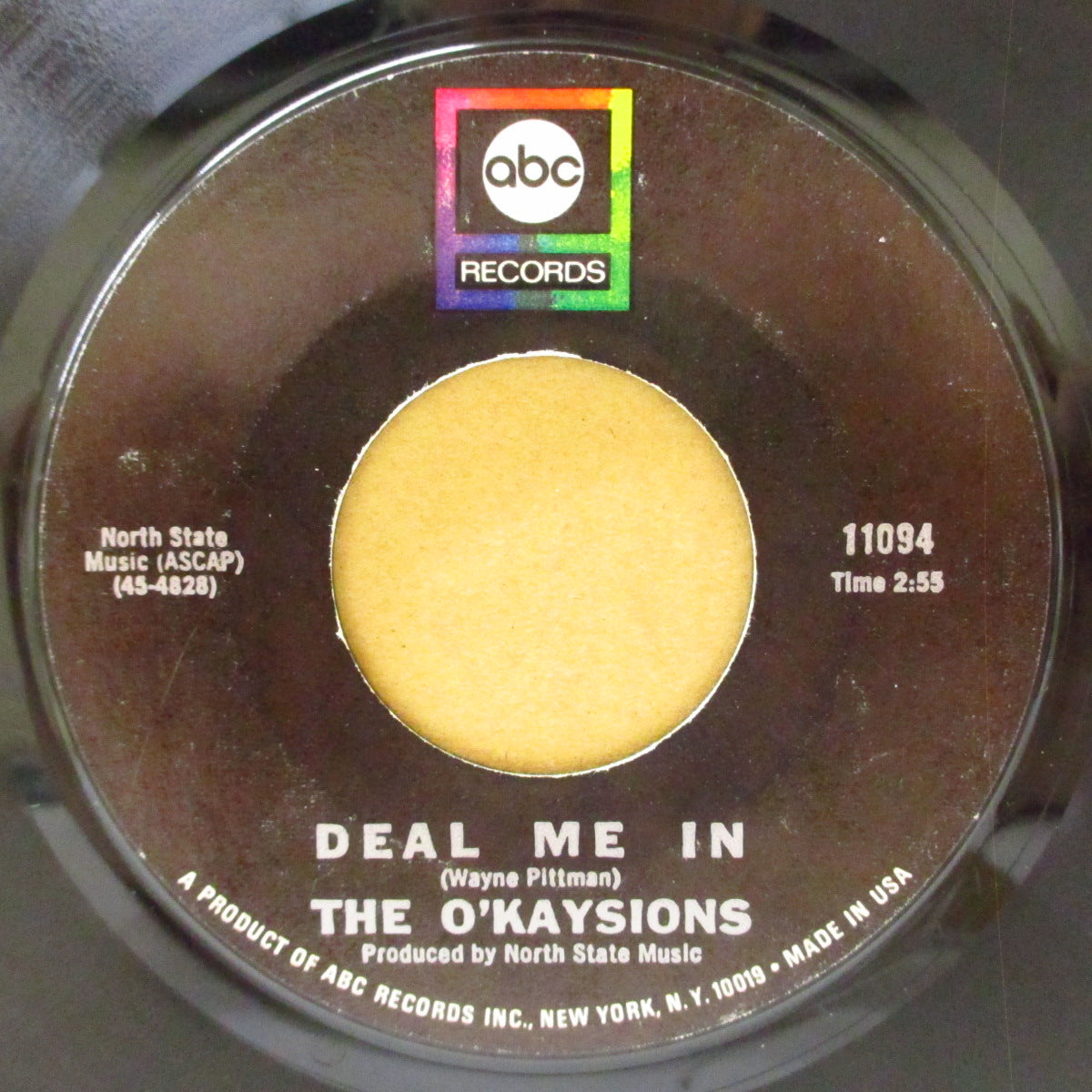 O'KAYSIONS, THE (ザ・オケイジョンズ) - Girl Watcher / Deal Me In (US '68 ABC社再発 7インチ)マイルド・ノーザン・クラシック!