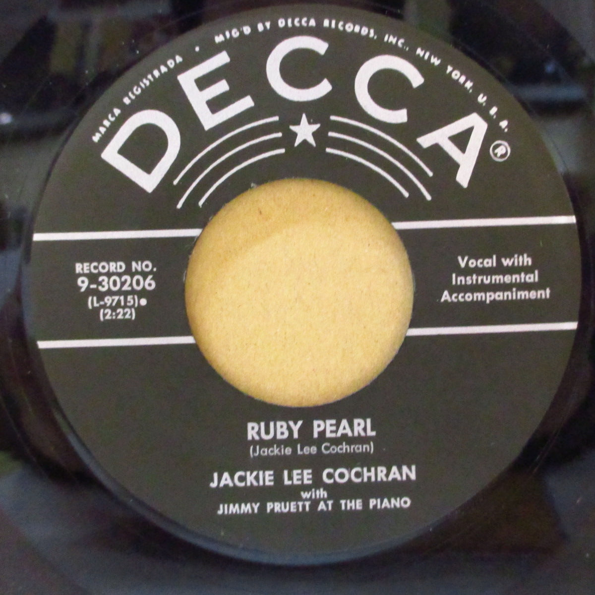 JACKIE LEE COCHRAN (ジャッキー・リー・コクラン) - Ruby Pearl (US '70年代精巧リプロ 再発7インチ) ワイルド・ロカビリー!