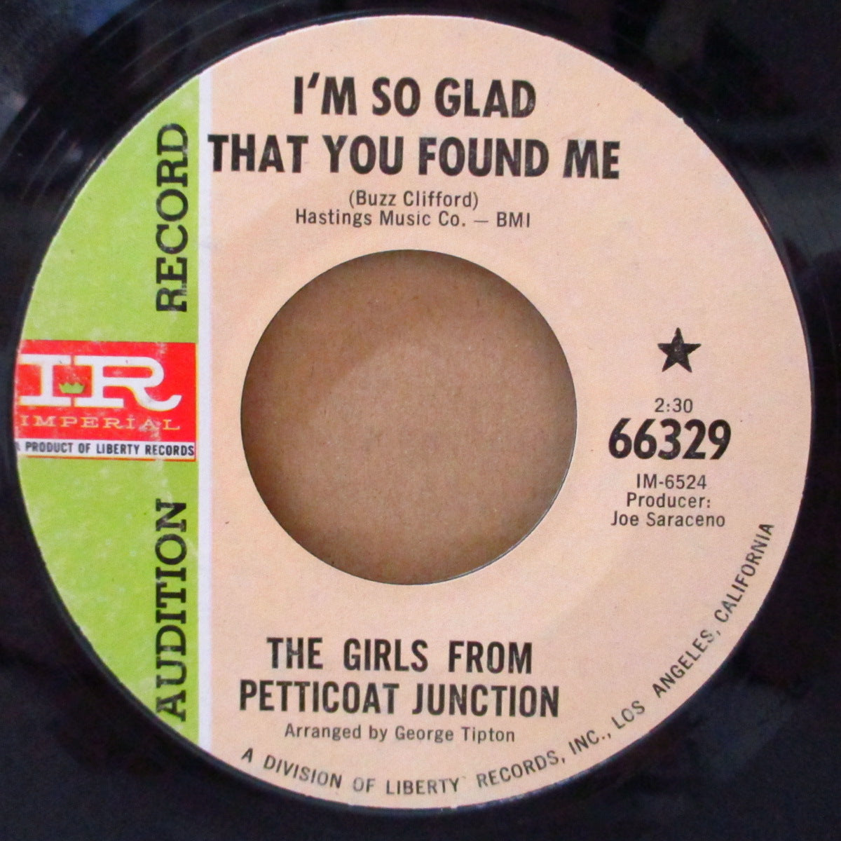 GIRLS FROM PETTICOAT JUNCTION, THE (ザ・ガールズ・フロム・ペチコート・ジャンクション) - I'm So Glad That You Found Me (US '68 プロモ 7インチ)極上美メロ脱力キュート・サンシャインポップ!