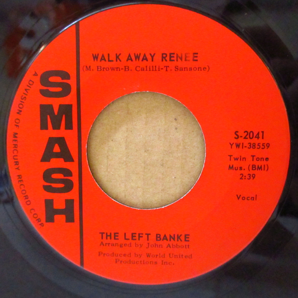 LEFT BANKE, THE (ザ・レフトバンク) - Walk Away Renee (US '66 オリジナル 7インチ) バロック・ポップの金字塔!