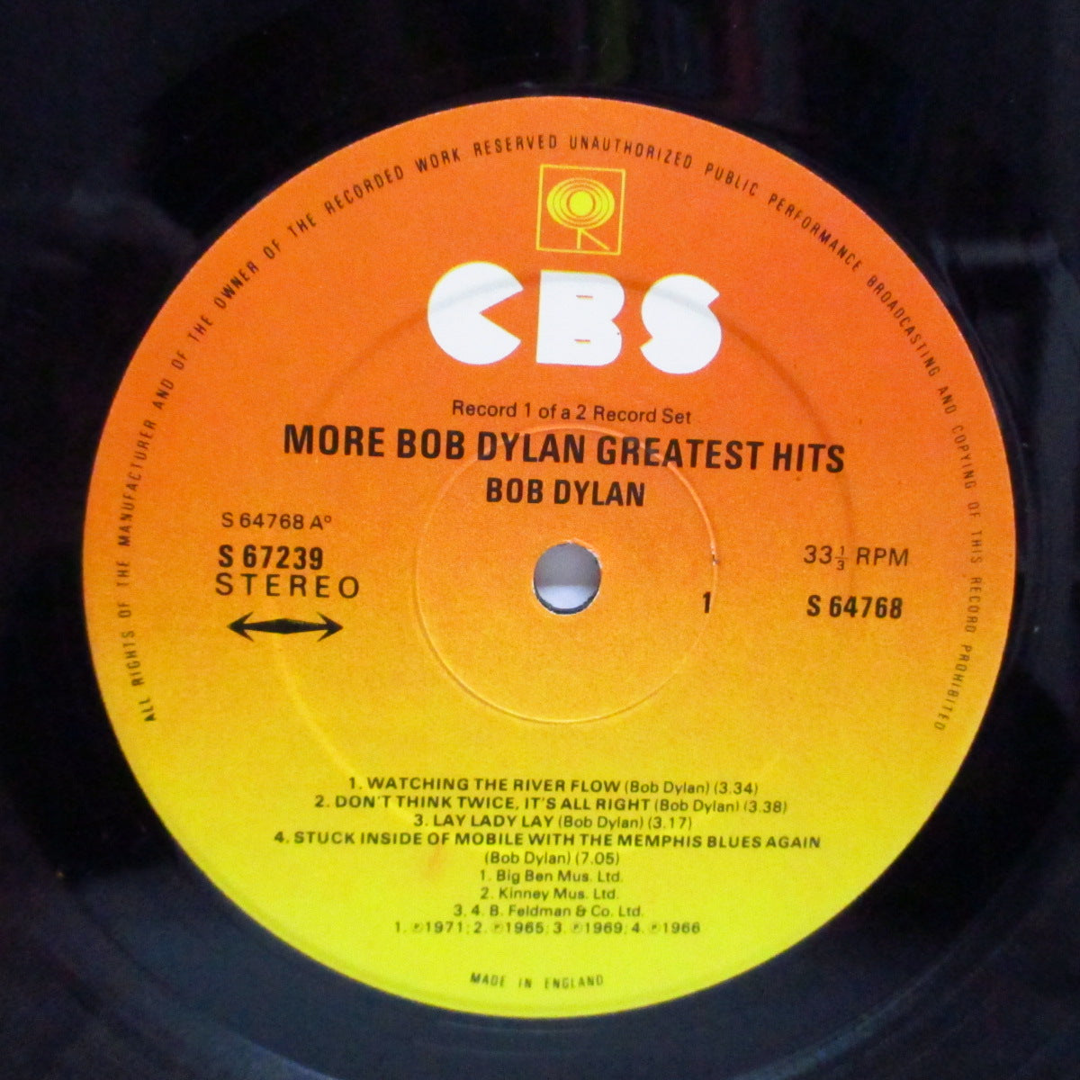 BOB DYLAN (ボブ・ディラン) - More Bob Dylan Greatest Hits (UK '71 再発「オレンジ/イエローラベ」2xLP/見開ジャケ)