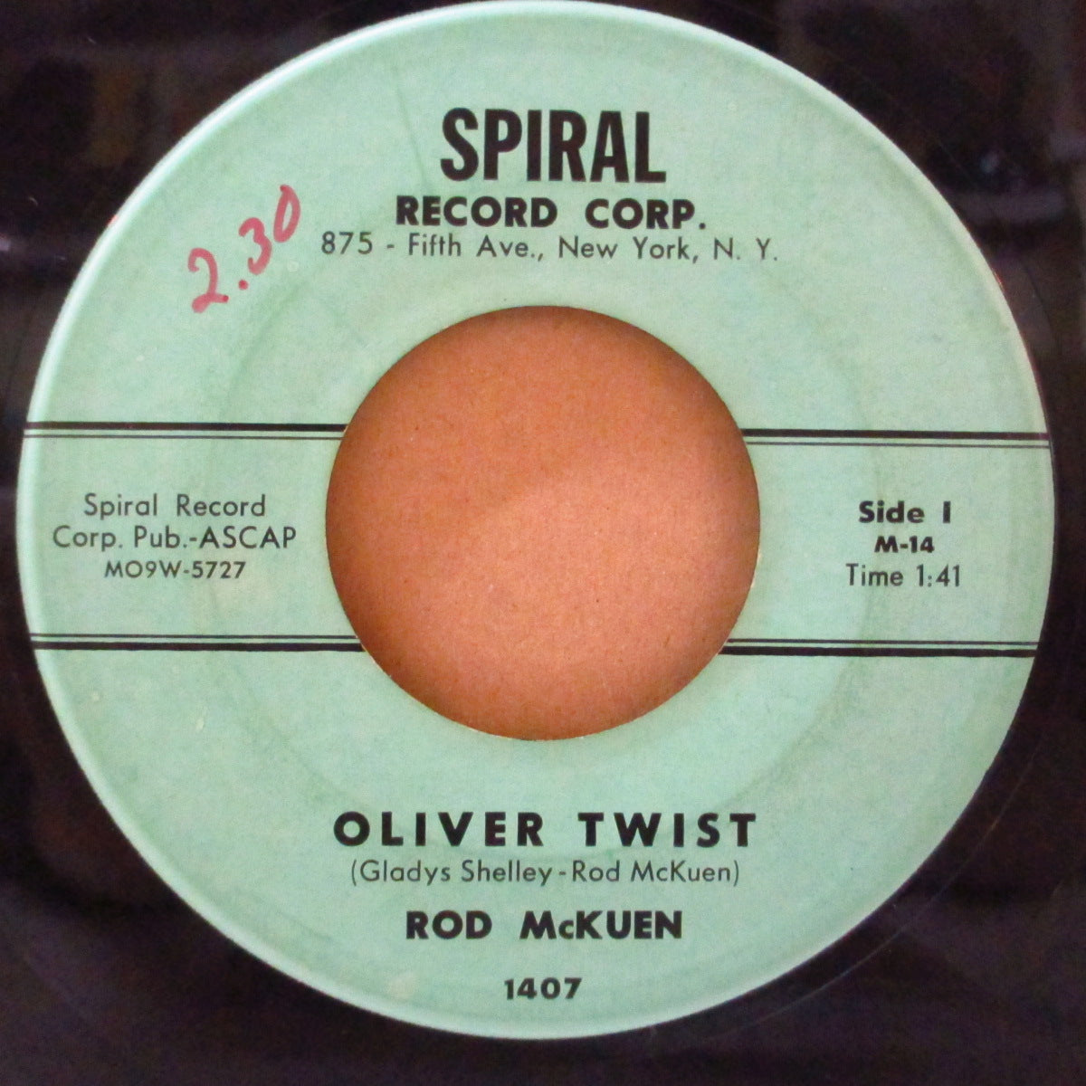 ROD McKUEN (ロッド・マッケン) - Celebrity Twist / Oliver Twist (US オリジナル 7インチ)アップテンポ・爆ツイスト!