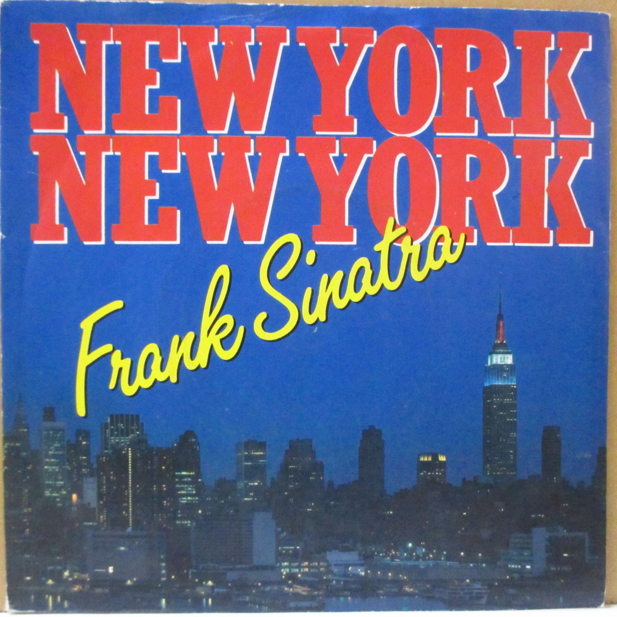 FRANK SINATRA (フランク・シナトラ) - Theme From New York, New York (UK '85年夜景ジャケ付き再発「薄青プラスチック・ラベ・センター」7インチ)
