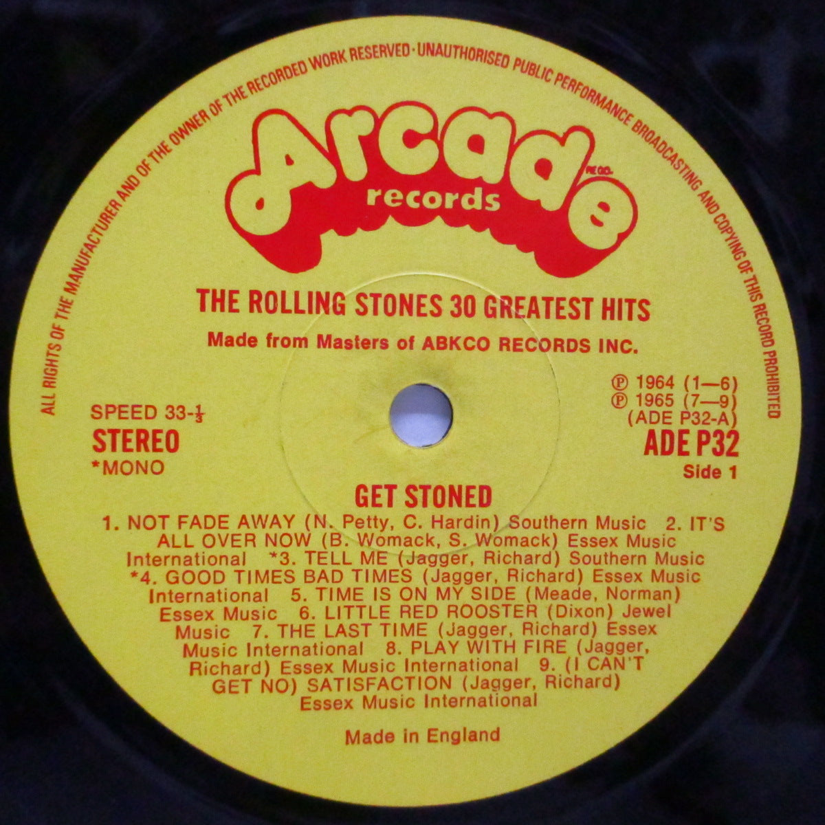 ROLLING STONES (ローリング・ストーンズ) - Get Stoned (UK オリジナル 2xLP/光沢見開きジャケ) イギリス、アイルランド、ドイツのみで発売された2枚組編集盤 !