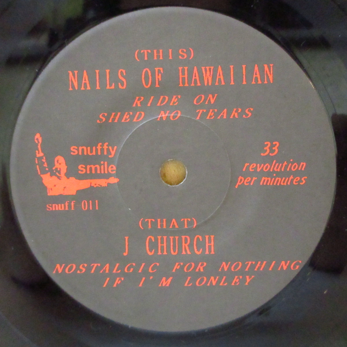 NAILS OF HAWAiiAN / J CHURCH (ネイルズ・オブ・ハワイアン / J・チャーチ) - Split (Japan '94 オリジナル4曲入り33回転スプリット 7インチ/光沢ソフト紙ジャケ)