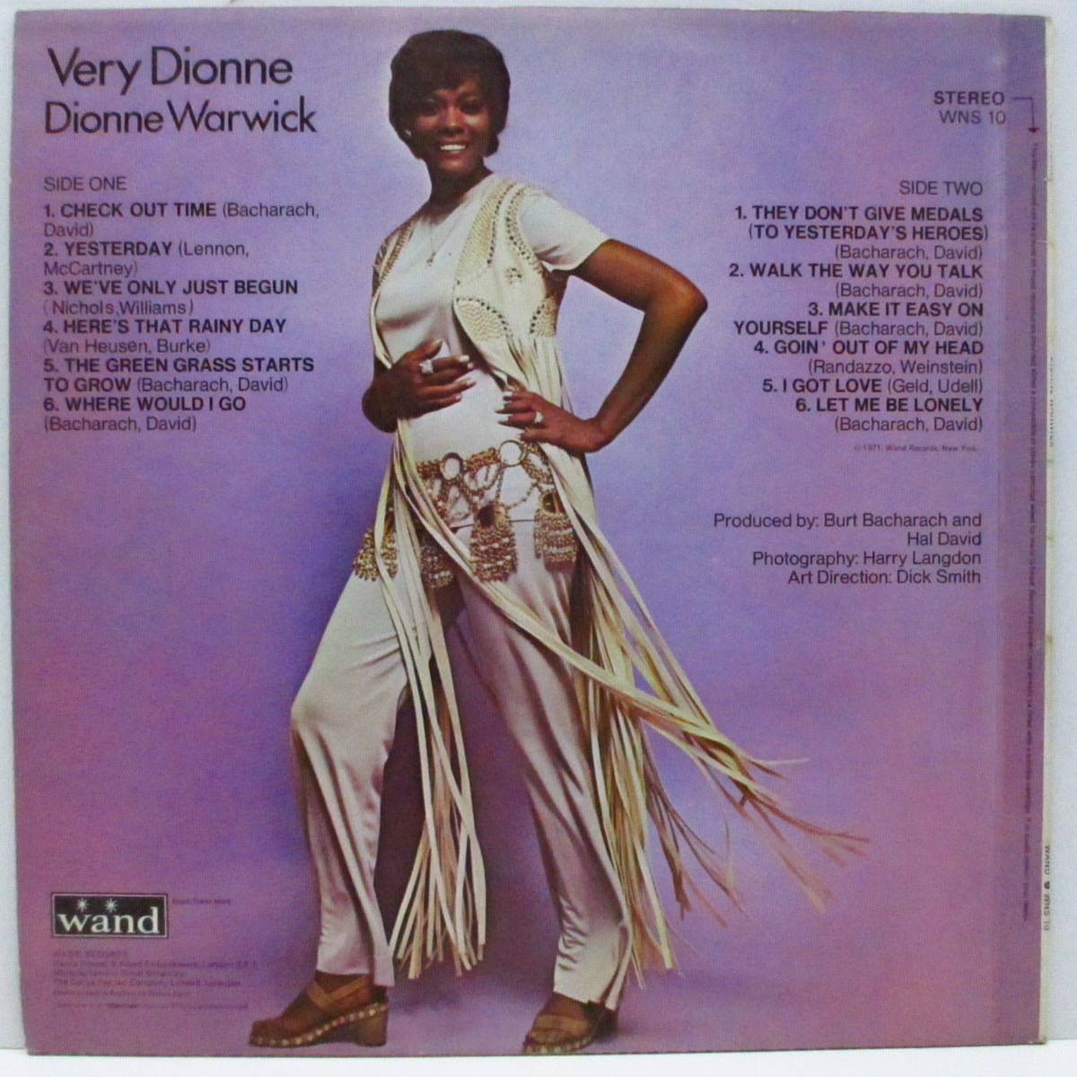 DIONNE WARWICK (DIONNE WARWICKE) (ディオンヌ・ワーウイック) - Very Dionne (UK オリジナル「ステレオ」LP/表面コーティングジャケ) US盤とはジャケ違い!