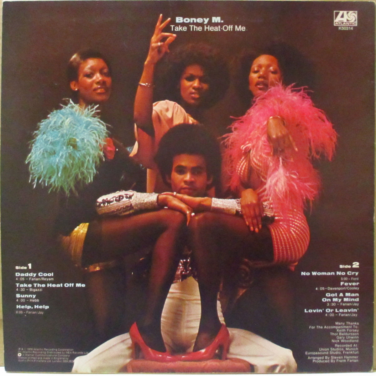 BONEY M. (ボニー・エム) - Take The Heat Off Me (UK '76 オリジナル・ステレオ LP) '76年デビュー・アルバム「ダディ・クール」