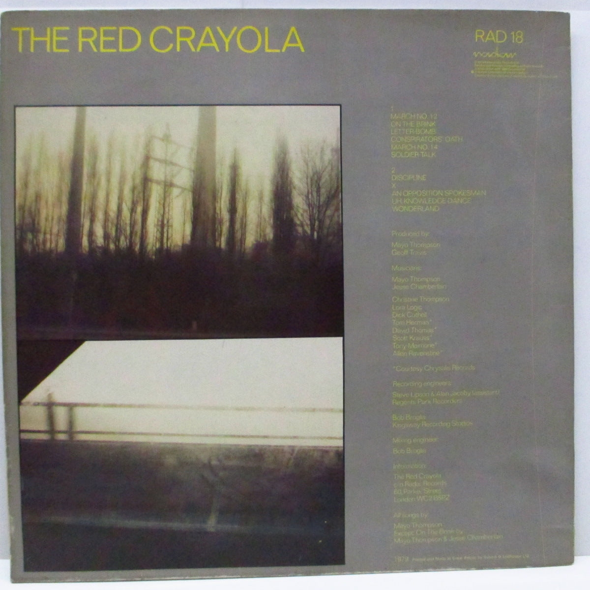 RED CRAYOLA (レッド・クレイオラ) - Soldier-Talk (UK オリジナル LP/両面コーティングジャケ) '79年サード!