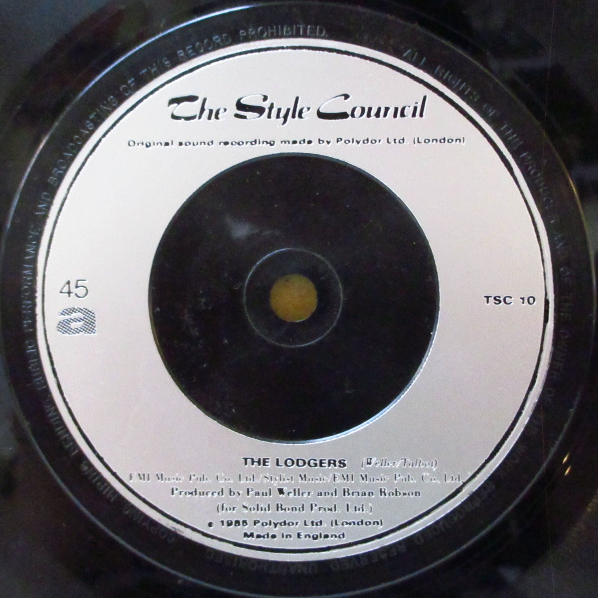 STYLE COUNCIL, THE (ザ・スタイル・カウンシル) - The Lodgers +2 (UK '85 オリジナルB面33回転3曲入り「シルバープラスチックラベ 」7インチ+表面コーティング固紙折り返しジャケ, インサート)