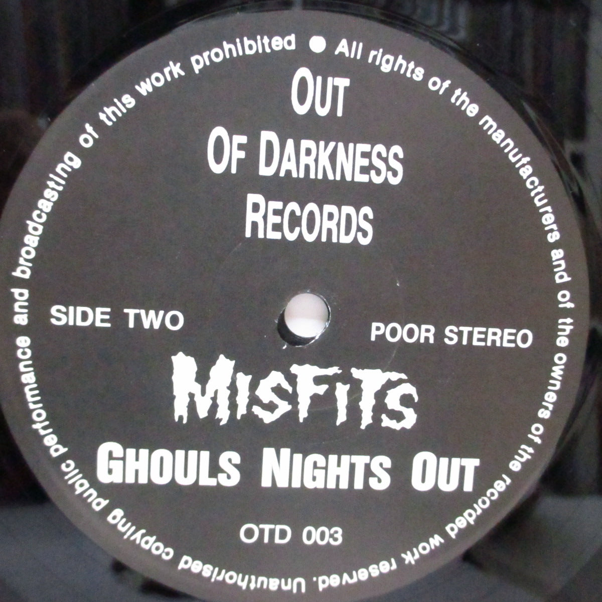 MISFITS (ミスフィッツ) - Ghouls Nights Out (EU '90 限定「黒盤」LP) スタジオデモ&アウトテイク!