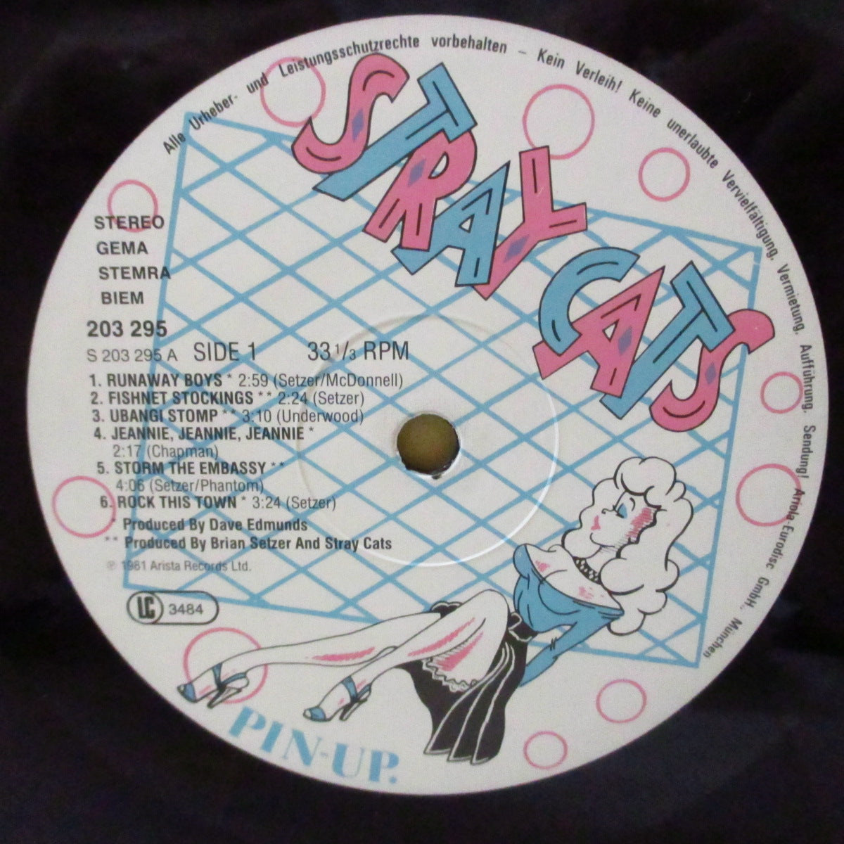 STRAY CATS (ストレイ・キャッツ) - Stray Cats (EU '86 再発 LP/バーコード無し光沢ジャケ) '81年1stアルバム
