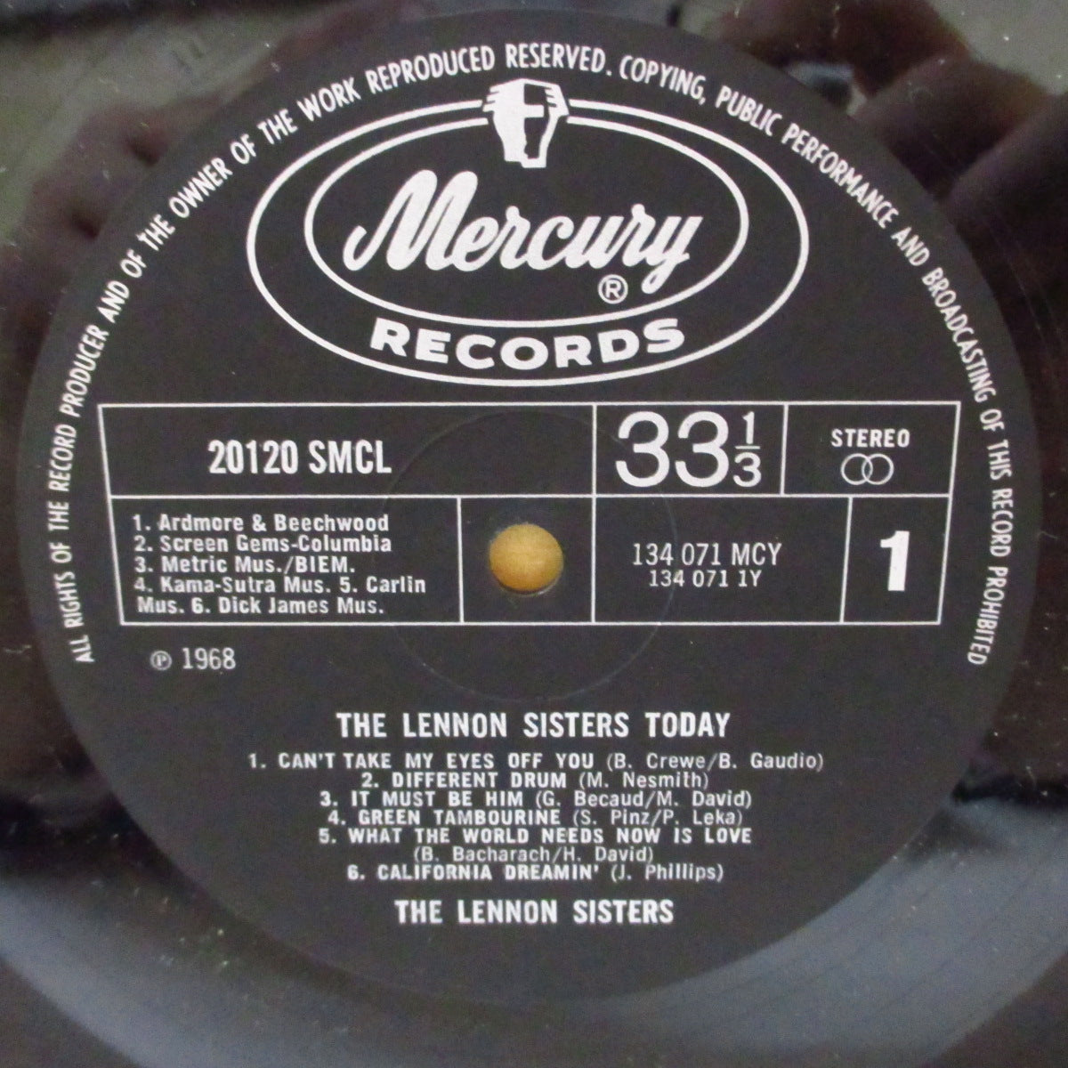 LENNON SISTERS, THE (ザ・レノン・シスターズ) - Today (UK '68 オリジナル・ステレオ LP)サンシャインポップ好きにドススメ!姉妹グループ名作