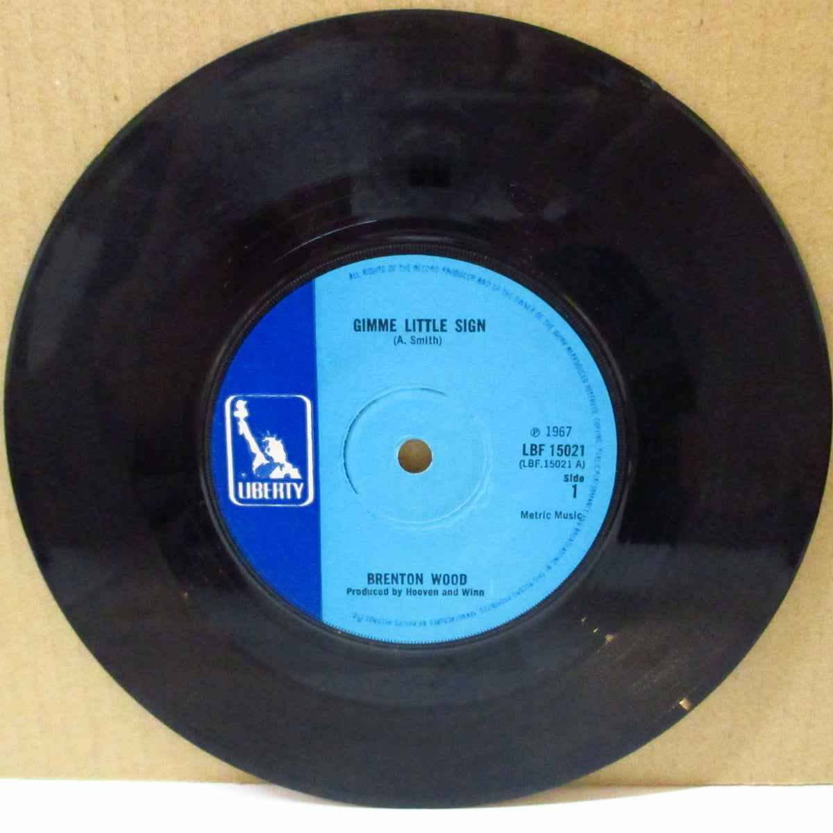 BRENTON WOOD (ブレントン・ウッド) - Gimme Little Sign (UK '67年オリジナル「ソリッドセンター」7インチ)美メロ・ノーザン名曲