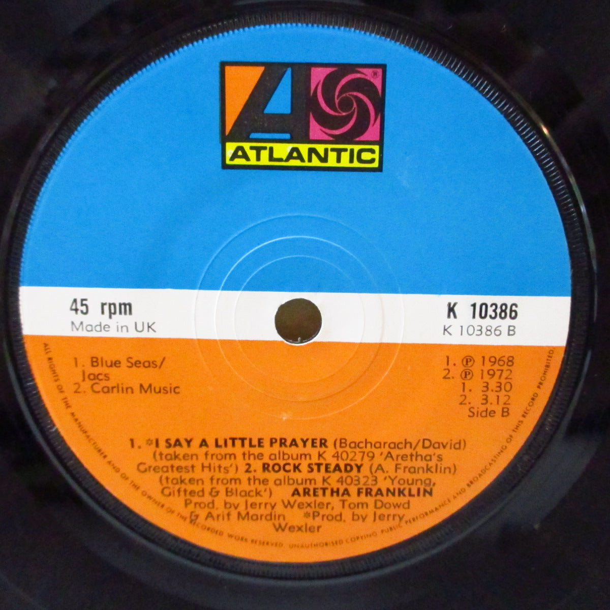 ARETHA FRANKLIN (レサ・フランクリン) - Respect +2 (UK '74年再発 3曲入り7インチ+カンパニースリーブ)ヒット3曲カップリング再発