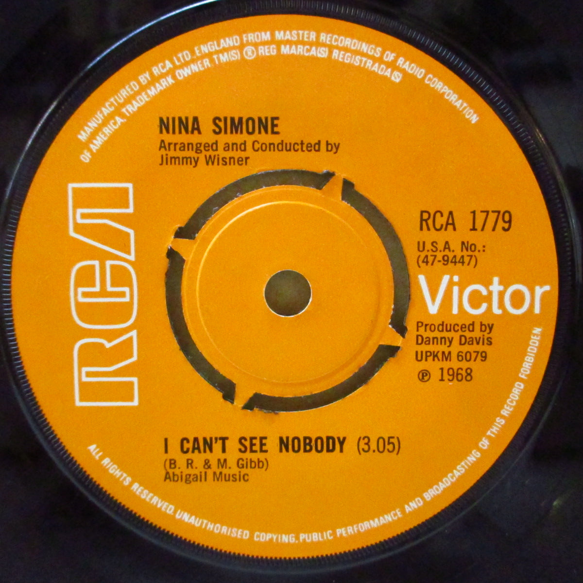 NINA SIMONE (ニーナ・シモン) - To Love Somebody (UK '69 オリジナル「プッシュアウト・センター」7インチ+カンパニースリーブ)ファンキー・ノーザン・カヴァ!