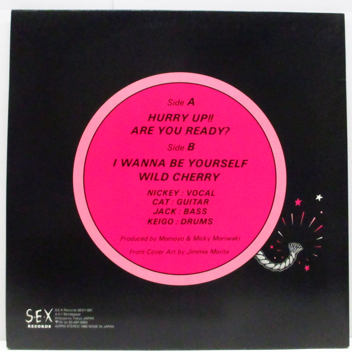 WARRIORS (ウォーリアーズ) - Wild Cherry (Japan '86 オリジナル 4曲入 12"+インサート)近年稀な美品 !