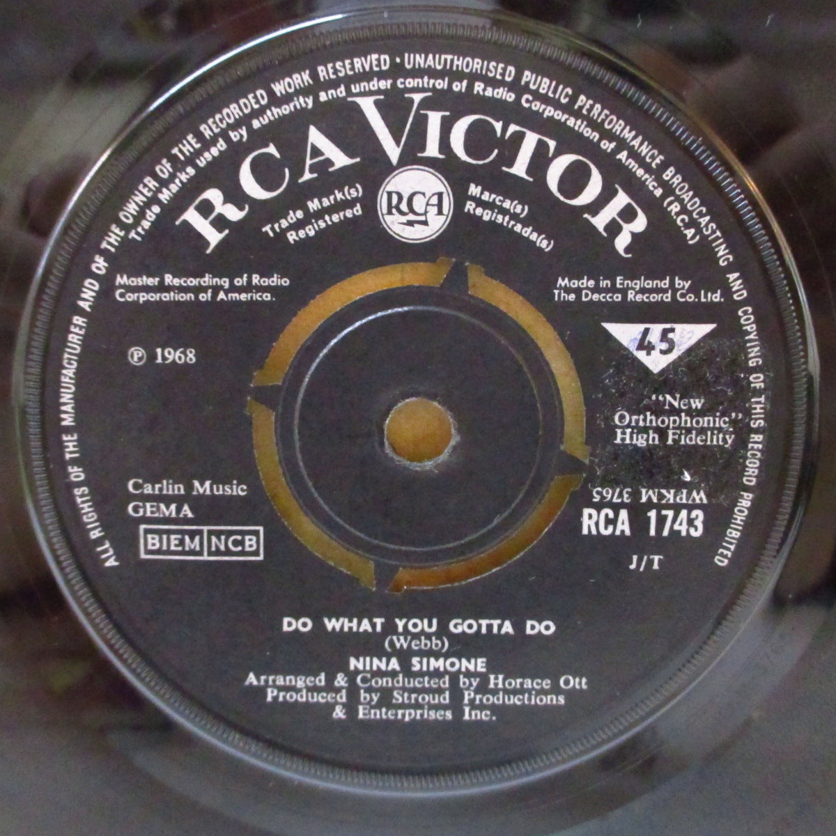 NINA SIMONE (ニーナ・シモン) - Ain't Got No - I Got Life (UK '68 オリジナル「プッシュアウト・センター」7インチ+カンパニースリーブ)ノーザン名曲!