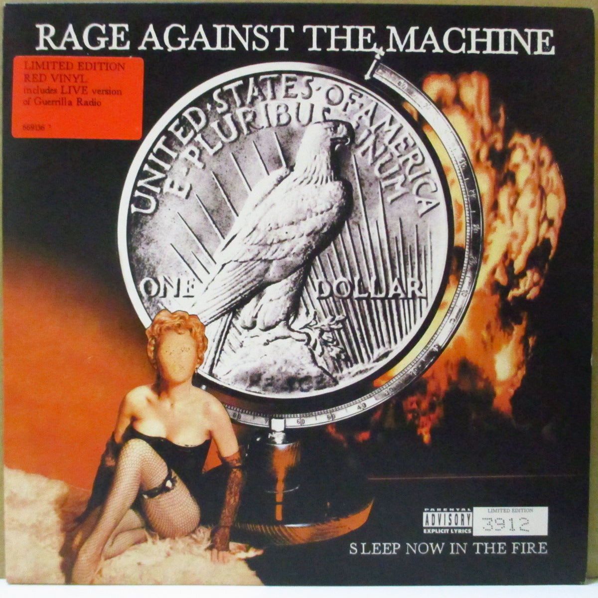 RAGE AGAINST THE MACHINE (レイジ・アゲインスト・ザ・マシーン) - Sleep Now In The Fire (UK '00 限定「レッドヴァイナル」7インチ+レアステッカー付きナンバリング入り光沢固紙ジャケ)