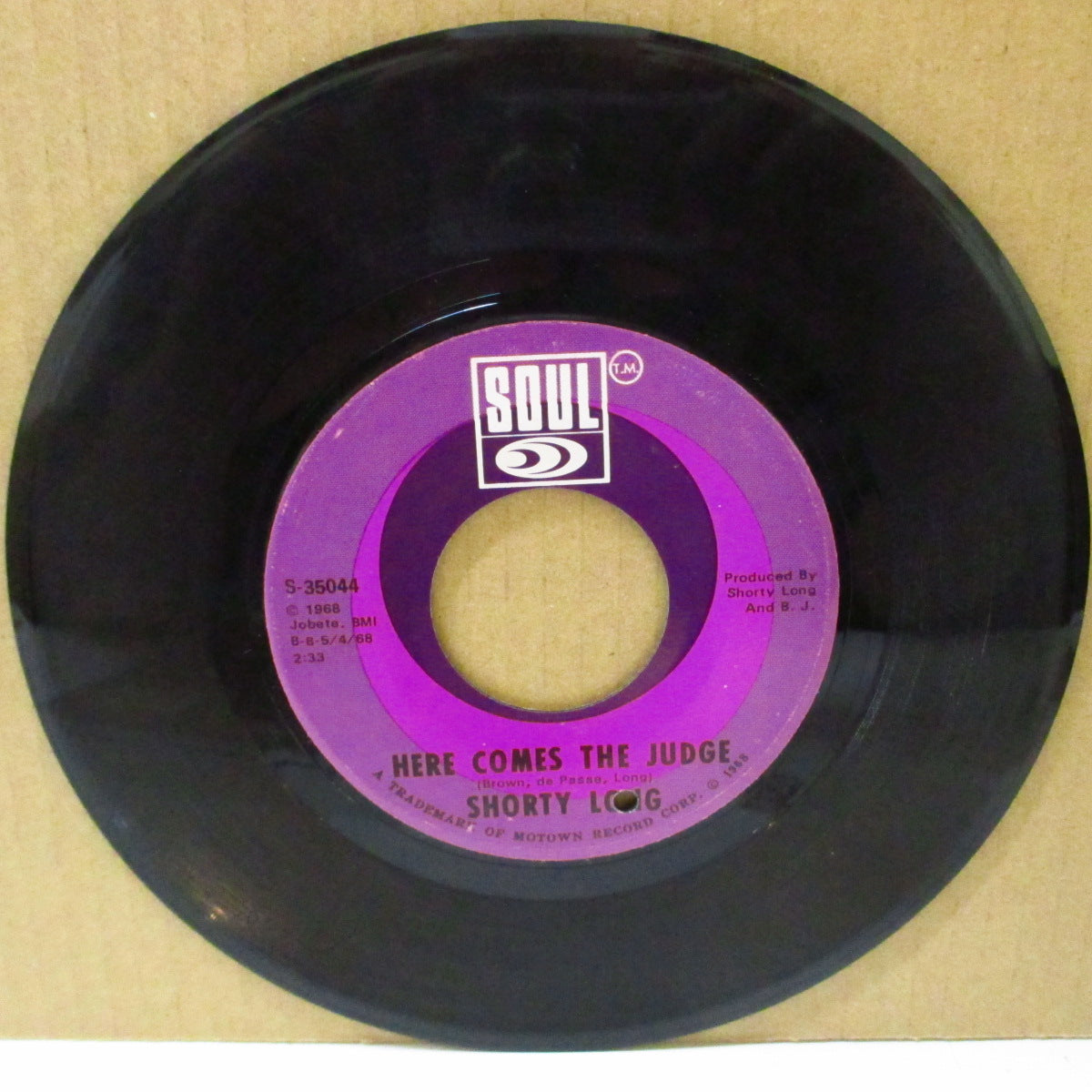 SHORTY LONG (ショーティ・ロング) - Here Comes The Judge (US '68 オリジナル7インチ) FUNKYノーザン・クラシック!
