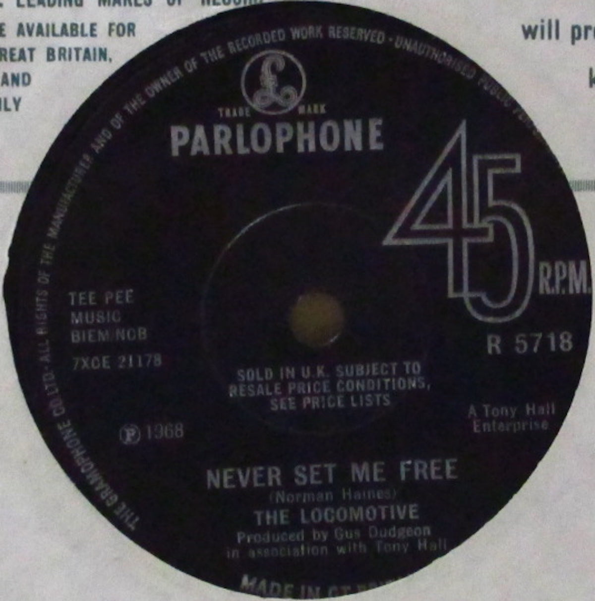 LOCOMOTIVE (ロコモーティブ) - Rudi's In Love / Never Set Me Free (UK オリジナル・フラットセンター 7"+カンパニースリーブ)