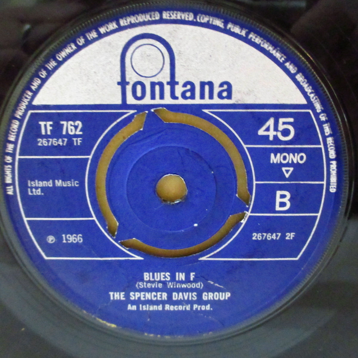 SPENCER DAVIS GROUP (スペンサー・デイヴィス・グループ) - Gimme Some Loving (UK '66 オリジナル「3プロング・ラウンドセンター」モノラル 7インチ+カンパニースリーブ)